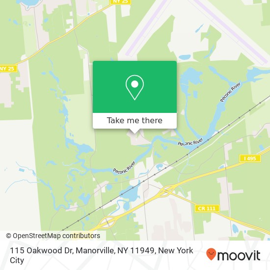 115 Oakwood Dr, Manorville, NY 11949 map