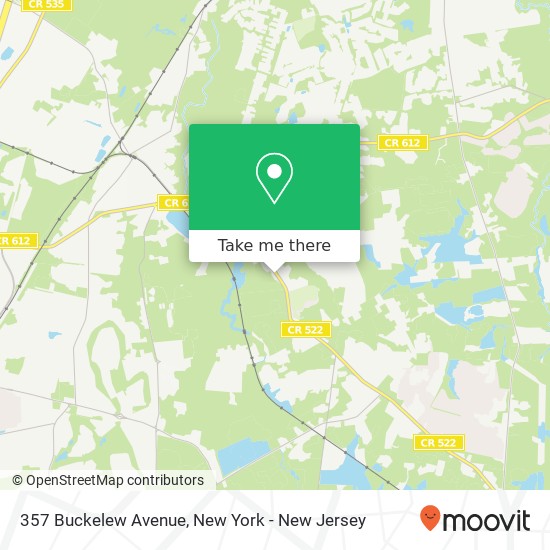 Mapa de 357 Buckelew Avenue, 357 Buckelew Ave, Monroe Township, NJ 08831, USA