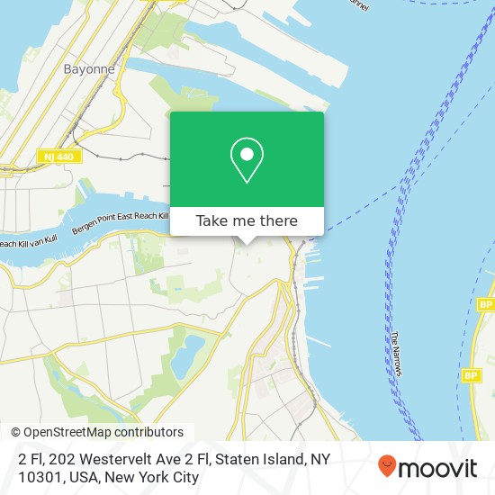 2 Fl, 202 Westervelt Ave 2 Fl, Staten Island, NY 10301, USA map