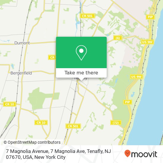 7 Magnolia Avenue, 7 Magnolia Ave, Tenafly, NJ 07670, USA map