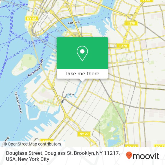 Mapa de Douglass Street, Douglass St, Brooklyn, NY 11217, USA