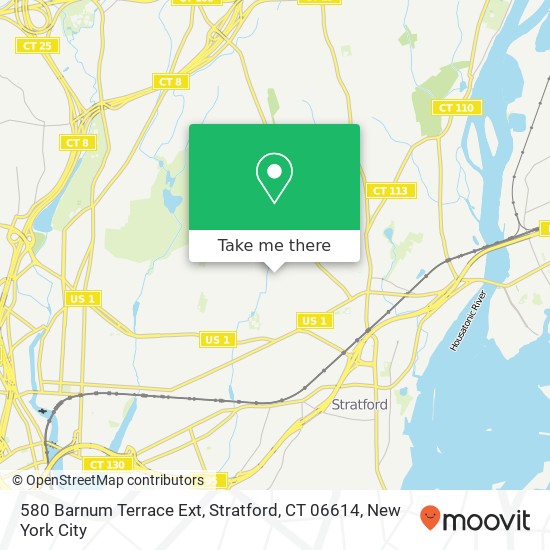 Mapa de 580 Barnum Terrace Ext, Stratford, CT 06614