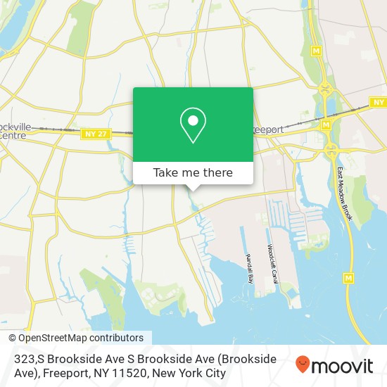 Mapa de 323,S Brookside Ave S Brookside Ave (Brookside Ave), Freeport, NY 11520