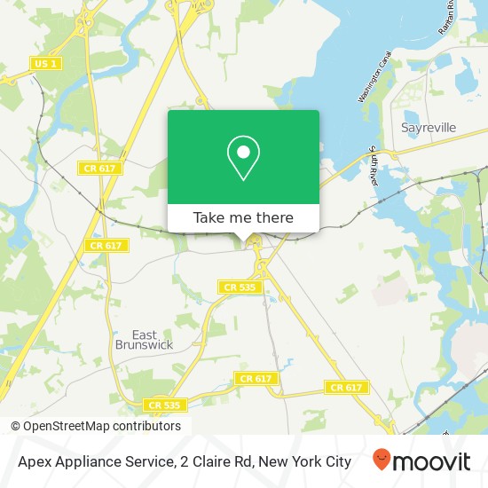 Apex Appliance Service, 2 Claire Rd map