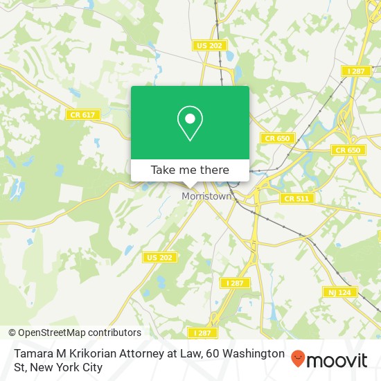 Tamara M Krikorian Attorney at Law, 60 Washington St map