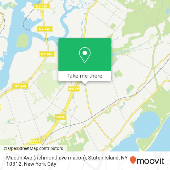 Mapa de Macon Ave (richmond ave macon), Staten Island, NY 10312