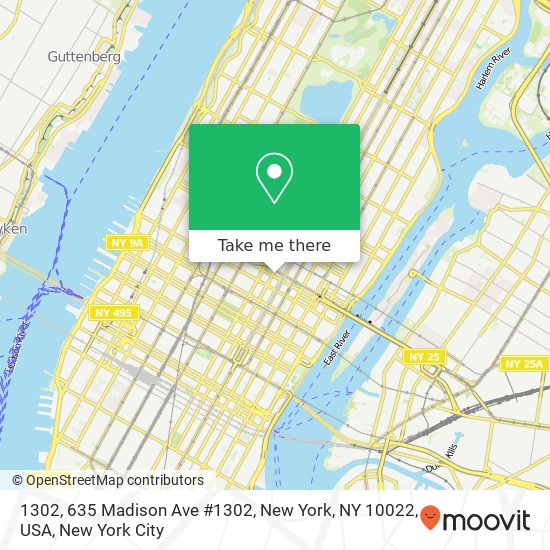 Mapa de 1302, 635 Madison Ave #1302, New York, NY 10022, USA