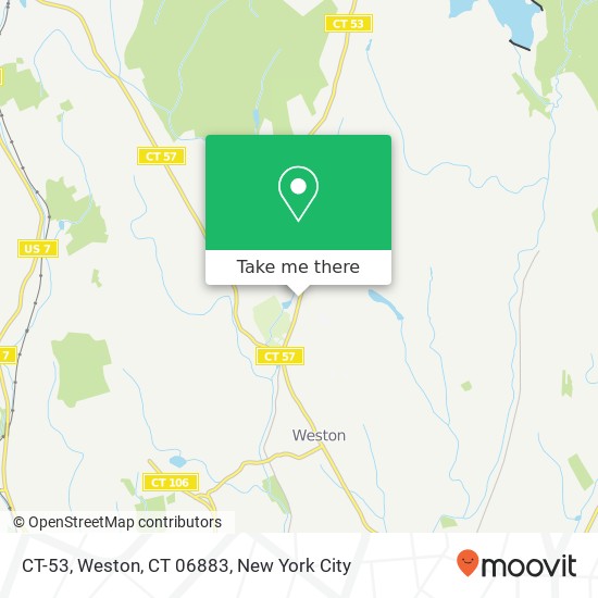 Mapa de CT-53, Weston, CT 06883