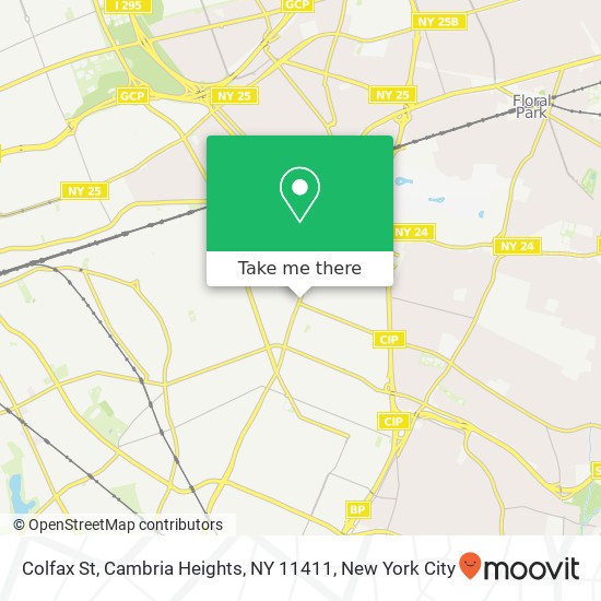 Mapa de Colfax St, Cambria Heights, NY 11411