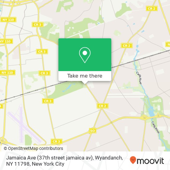 Mapa de Jamaica Ave (37th street jamaica av), Wyandanch, NY 11798