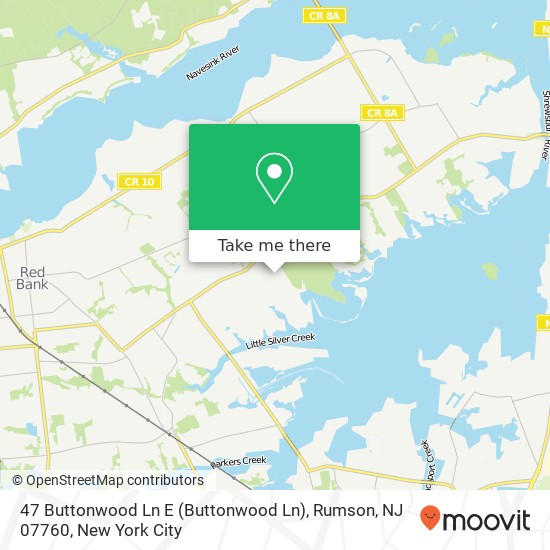 Mapa de 47 Buttonwood Ln E (Buttonwood Ln), Rumson, NJ 07760