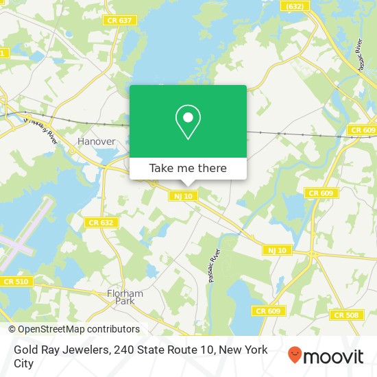 Mapa de Gold Ray Jewelers, 240 State Route 10