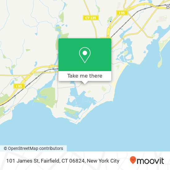 Mapa de 101 James St, Fairfield, CT 06824