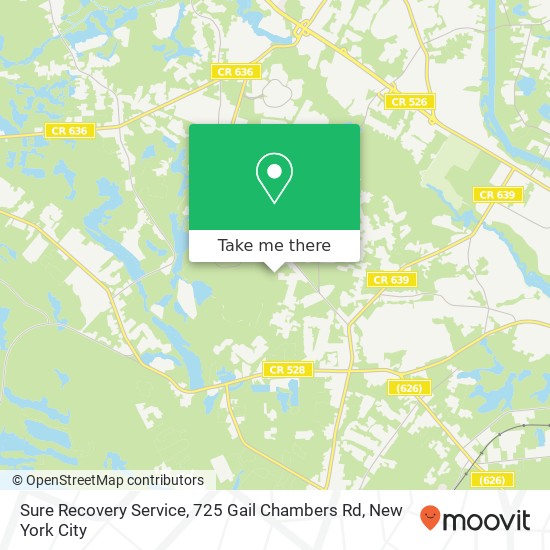 Mapa de Sure Recovery Service, 725 Gail Chambers Rd