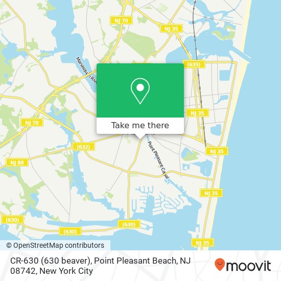 Mapa de CR-630 (630 beaver), Point Pleasant Beach, NJ 08742