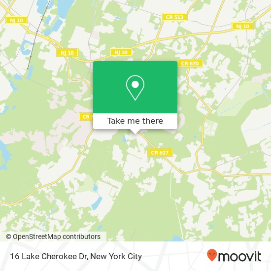 Mapa de 16 Lake Cherokee Dr, Randolph, NJ 07869