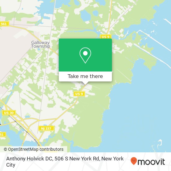 Anthony Holvick DC, 506 S New York Rd map