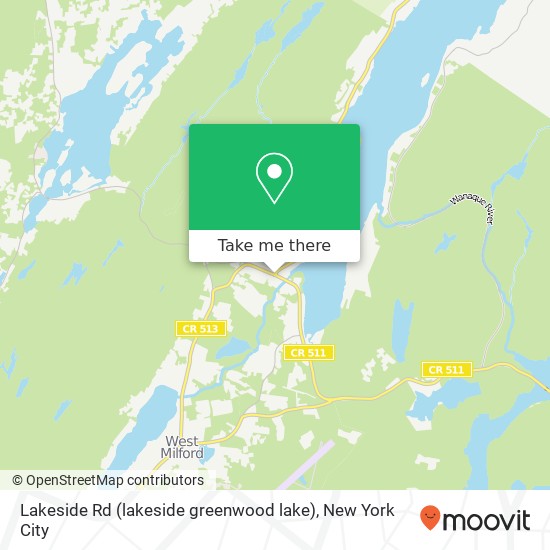 Mapa de Lakeside Rd (lakeside greenwood lake), Hewitt (GREENWOOD LAKE), NJ 07421