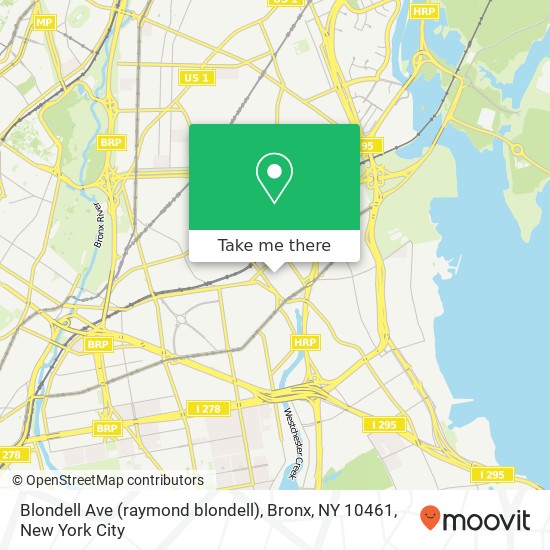 Blondell Ave (raymond blondell), Bronx, NY 10461 map