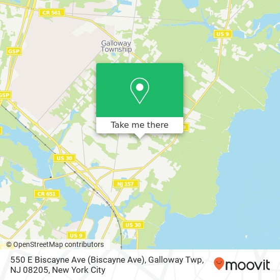 550 E Biscayne Ave (Biscayne Ave), Galloway Twp, NJ 08205 map
