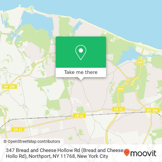 347 Bread and Cheese Hollow Rd (Bread and Cheese Hollo Rd), Northport, NY 11768 map