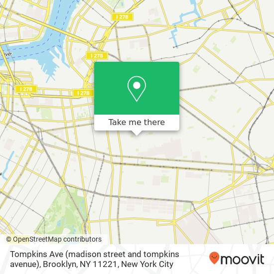 Tompkins Ave (madison street and tompkins avenue), Brooklyn, NY 11221 map