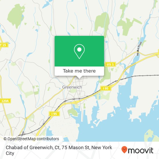 Chabad of Greenwich, Ct, 75 Mason St map