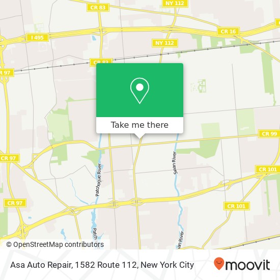 Mapa de Asa Auto Repair, 1582 Route 112