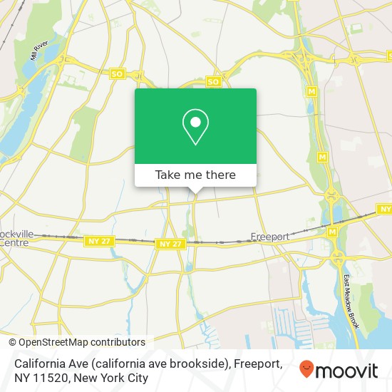 California Ave (california ave brookside), Freeport, NY 11520 map