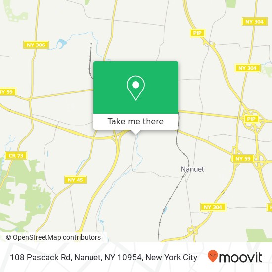 Mapa de 108 Pascack Rd, Nanuet, NY 10954