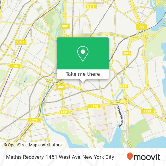 Mapa de Mathis Recovery, 1451 West Ave