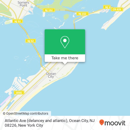 Atlantic Ave (delancey and atlantic), Ocean City, NJ 08226 map