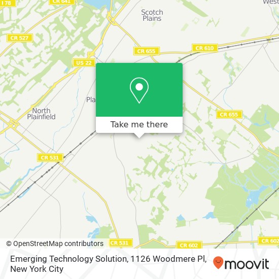 Mapa de Emerging Technology Solution, 1126 Woodmere Pl