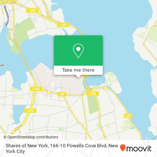 Shares of New York, 166-10 Powells Cove Blvd map