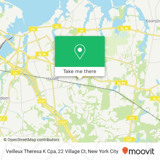 Mapa de Veilleux Theresa K Cpa, 22 Village Ct