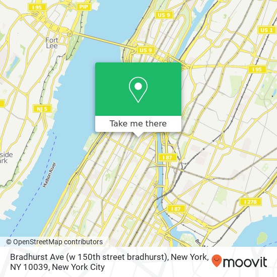 Bradhurst Ave (w 150th street bradhurst), New York, NY 10039 map
