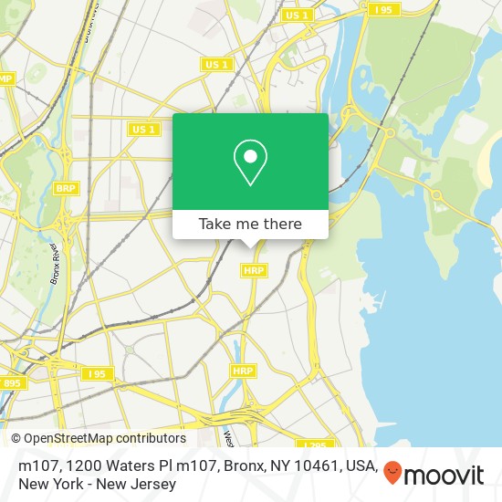 Mapa de m107, 1200 Waters Pl m107, Bronx, NY 10461, USA