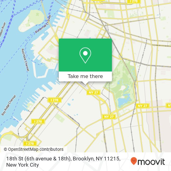 18th St (6th avenue & 18th), Brooklyn, NY 11215 map