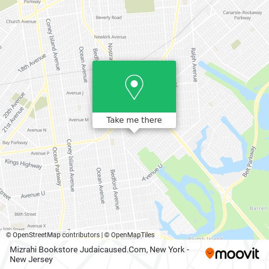 Mapa de Mizrahi Bookstore Judaicaused.Com