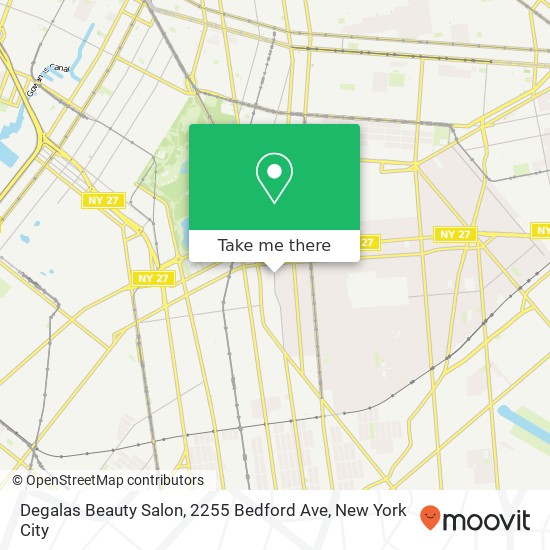 Degalas Beauty Salon, 2255 Bedford Ave map