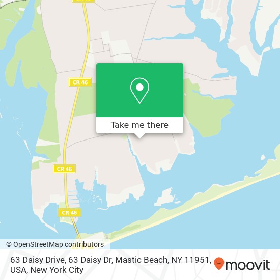 63 Daisy Drive, 63 Daisy Dr, Mastic Beach, NY 11951, USA map