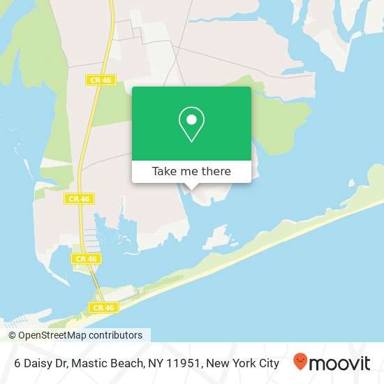 6 Daisy Dr, Mastic Beach, NY 11951 map