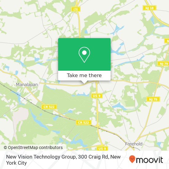 Mapa de New Vision Technology Group, 300 Craig Rd