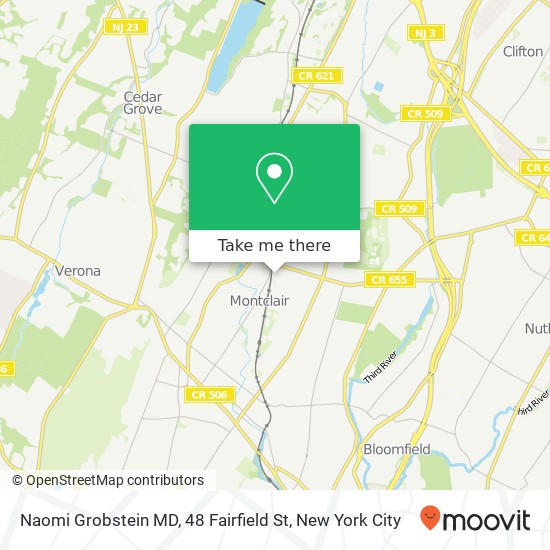 Mapa de Naomi Grobstein MD, 48 Fairfield St