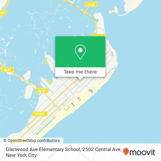 Mapa de Glenwood Ave Elementary School, 2502 Central Ave
