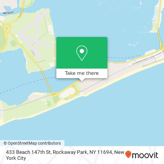 Mapa de 433 Beach 147th St, Rockaway Park, NY 11694