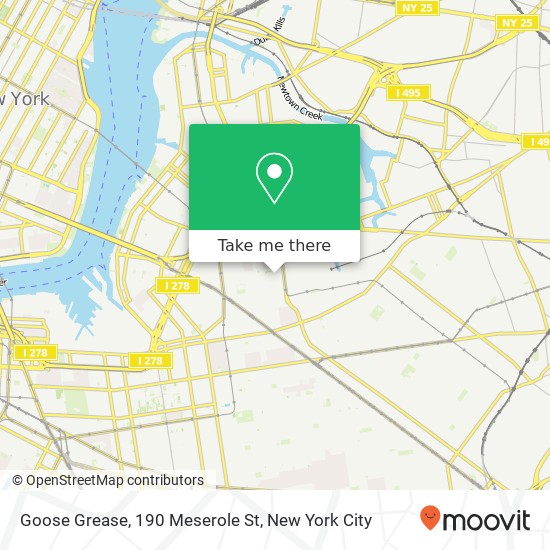 Mapa de Goose Grease, 190 Meserole St