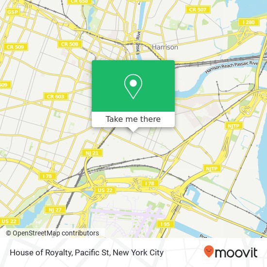 House of Royalty, Pacific St map