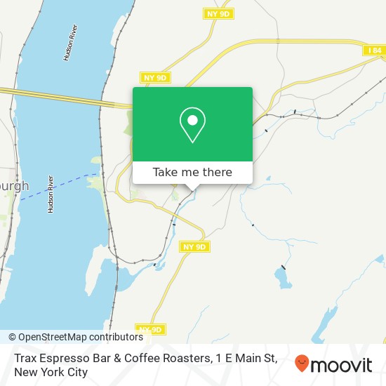 Mapa de Trax Espresso Bar & Coffee Roasters, 1 E Main St