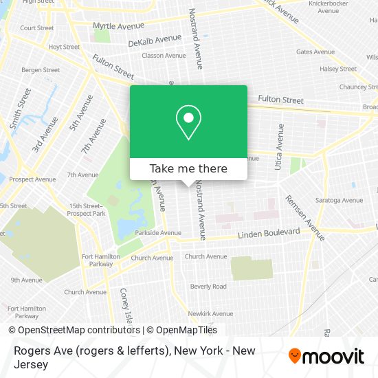 Mapa de Rogers Ave (rogers & lefferts)